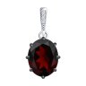 Подвеска из серебра с гранатом и фианитами (Арт.94-330-02054-2)