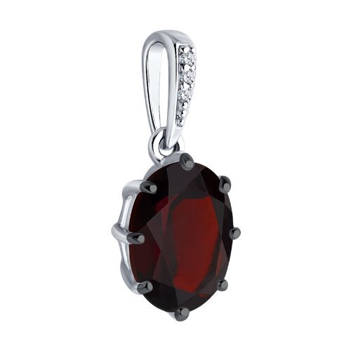 Подвеска из серебра с гранатом и фианитами «Винная Ночь» SOKOLOV (арт.94-330-02054-2)