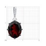 Подвеска из серебра с гранатом и фианитами (Арт.94-330-02054-2)