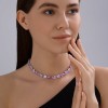 Колье из серебра с фианитами «Лиловый Вальс» Соколов (арт.9407)