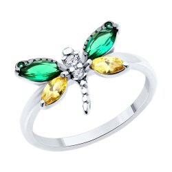 Кольцо из серебра с фианитами (Арт.94014074)