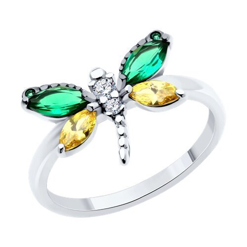 Кольцо из серебра с фианитами (Арт.94014074)