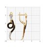 Серьги из золота с бриллиантами и эмалью (Арт.51-220-02749-1)
