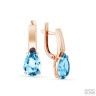 Серьги золото с топазом swiss «Грушевый блеск» Magic Stones (арт.02-2-922-1300-010)