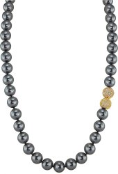 Ожерелье из серебра с жемчугом и кристаллом swarovski (Арт.32l-gk-31)