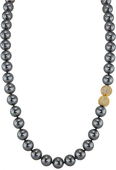 Ожерелье серебряное с жемчугом и куб. цирконием «Pearl Kiss» Rivoli (арт.32L-GK-31)