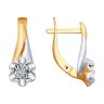 Серьги из комбинированного золота с бриллиантами (Арт.51-220-00018-1)