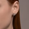 Серьга из серебра с фианитами (Арт.94170325)