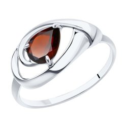 Кольцо из серебра с гранатом (Арт.94-310-00594-2)