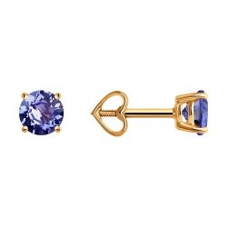 Серьги из золота с танзанитами (Арт.51-222-02297-2)