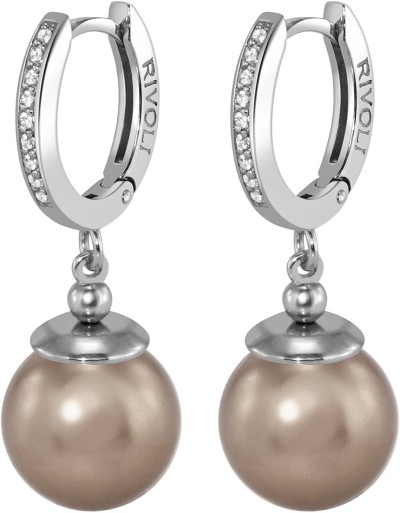 Серьги серебряные с жемчугом и куб. цирконием Beautiful 9S Rivoli (арт.AAS-4-B-12-9-S)