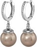 Серьги серебряные с жемчугом и куб. цирконием Beautiful 9S Rivoli (арт.AAS-4-B-12-9-S)