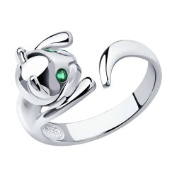 Кольцо из серебра с фианитами (Арт.94011327)