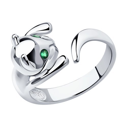 Кольцо из серебра с фианитами (Арт.94011327)