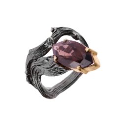 Серебряное кольцо BEAVERS с раухтопазом 1345rt_ox
