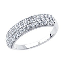 Кольцо из серебра с фианитами (Арт.94012850)