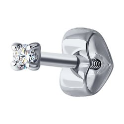 Серьга из белого золота с бриллиантом (Арт.52-227-01926-1)