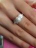 Серебряное кольцо с фианитом и жемчугом культ. TEOSA BYNR546