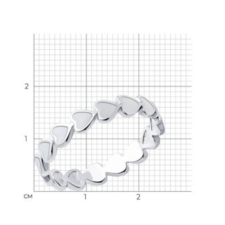 Кольцо из серебра с эмалью «Сердечный Оберег» Соколов (арт.94013830)