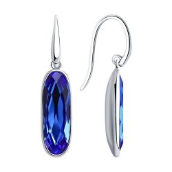 Серьги из серебра с кристаллами (Арт.94022110)
