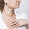 Серьги из серебра с фианитами (Арт.94022665)