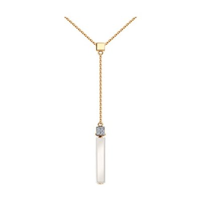 Колье из золота с бриллиантами и керамической вставкой (Арт.6075003)