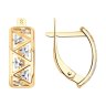 Серьги из золота с алмазной гранью (Арт.027394)