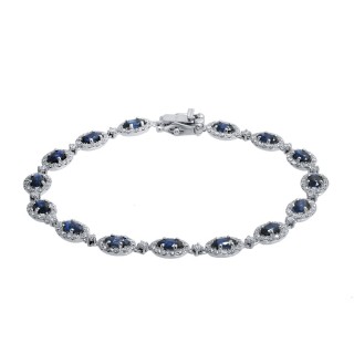 Браслет с бриллиантами и сапфирами «La Nordica Nuit Royale» из белого золота MyJewels (арт.49-12-7000-07597)