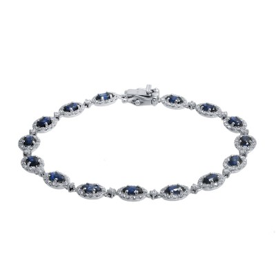 Браслет с бриллиантами и сапфирами «La Nordica Nuit Royale» из белого золота MyJewels (арт.49-12-7000-07597)