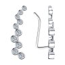 Серьги из серебра с фианитами (Арт.94024256)