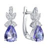 Серьги из белого золота с бриллиантами и танзанитами (Арт.6024398-3)