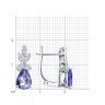 Серьги из белого золота с бриллиантами и танзанитами (Арт.6024398-3)