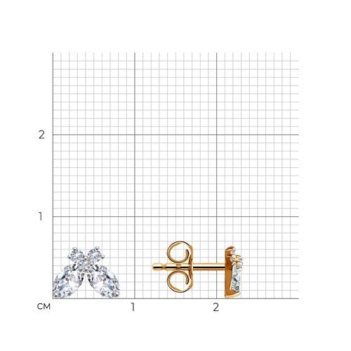 Серьги из золота с фианитами (Арт.029772)