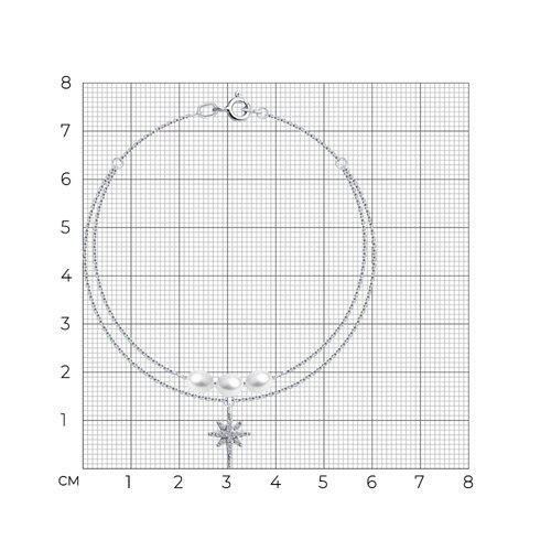 Браслет золотой пробы 585 с жемчугом (Арт.79-50011-3)