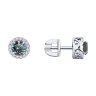 Серьги пусеты золотые пробы 585 с александритом (Арт.72-00193-3)