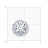 Подвеска из белого золота с бриллиантами выращенными (Арт.9030012-3-5)