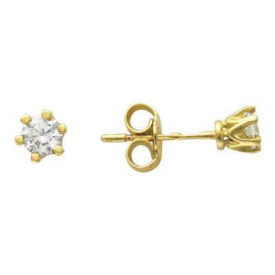 Серьга золото с фианитом «Солнечный Луч» Estet (арт.01С134657)