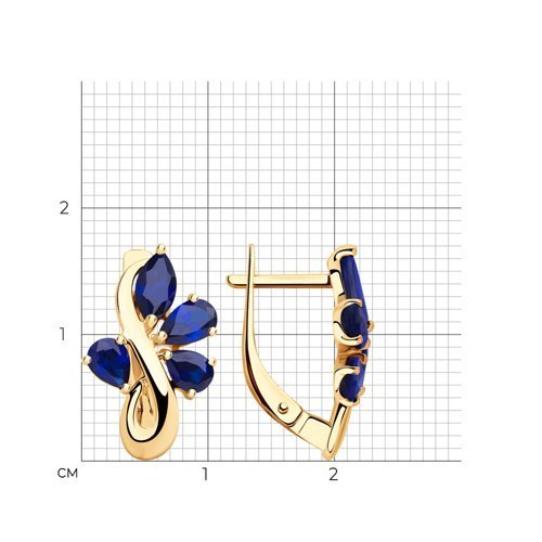 Серьги золотые пробы 585 (Арт.725755)