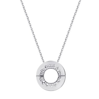 Ожерелье из серебра с фианитами «Ice Circle» Fresh Jewelry (арт.CZ-N02989-X-W-X-X-W)