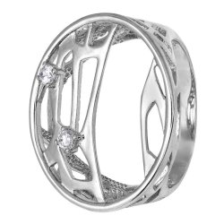 Кольцо из серебра с фианитом (Арт.cz-r02271-x-w-x-x-w)