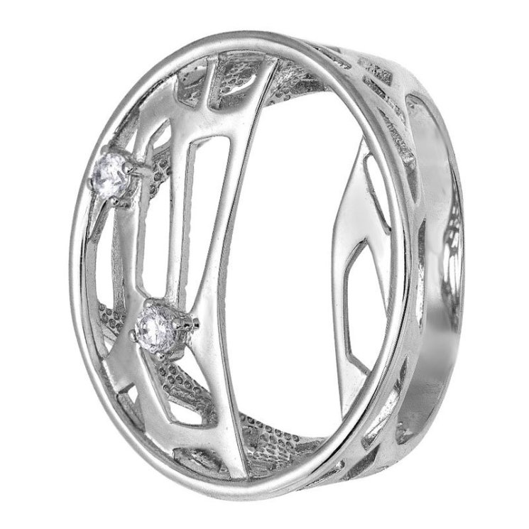 Кольцо из серебра с фианитом (Арт.cz-r02271-x-w-x-x-w)