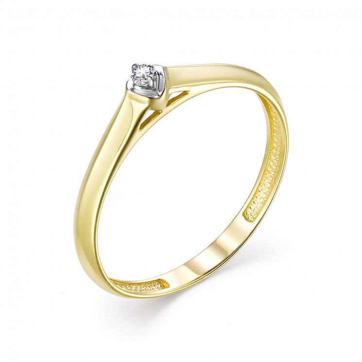 Кольцо из золота с бриллиантом Алькор КЮЗ (Золото) 13229-300