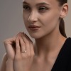 Кольцо из золочёного серебра с фианитом «Сияние мечты» SOKOLOV (арт.93-110-00204-1)