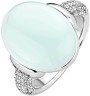 Кольцо серебряное с цирконием Summer light blue 2 Ti Sento (арт.12069LB)