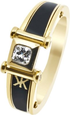 Кольцо из золота с бриллиантом и эмалью (Арт.4265tkln)