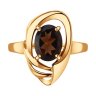 Кольцо из золочёного серебра с раухтопазом (Арт.93-310-02693-1)