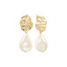Серьги серебряные с жемчугом «Baroque Shine» Fresh Jewelry (арт.PI-E415-12-X-L-PN-X-X)