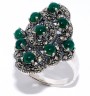 Кольцо серебряное с агатом и марказитом «Крылья грёз» MyJewels (арт.2139331122e_agat_markazit)