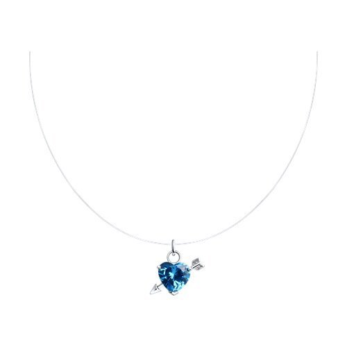 Колье из серебра с фианитом (Арт.94070632)