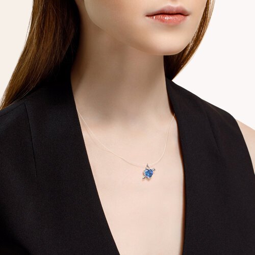 Колье из серебра с фианитом (Арт.94070632)